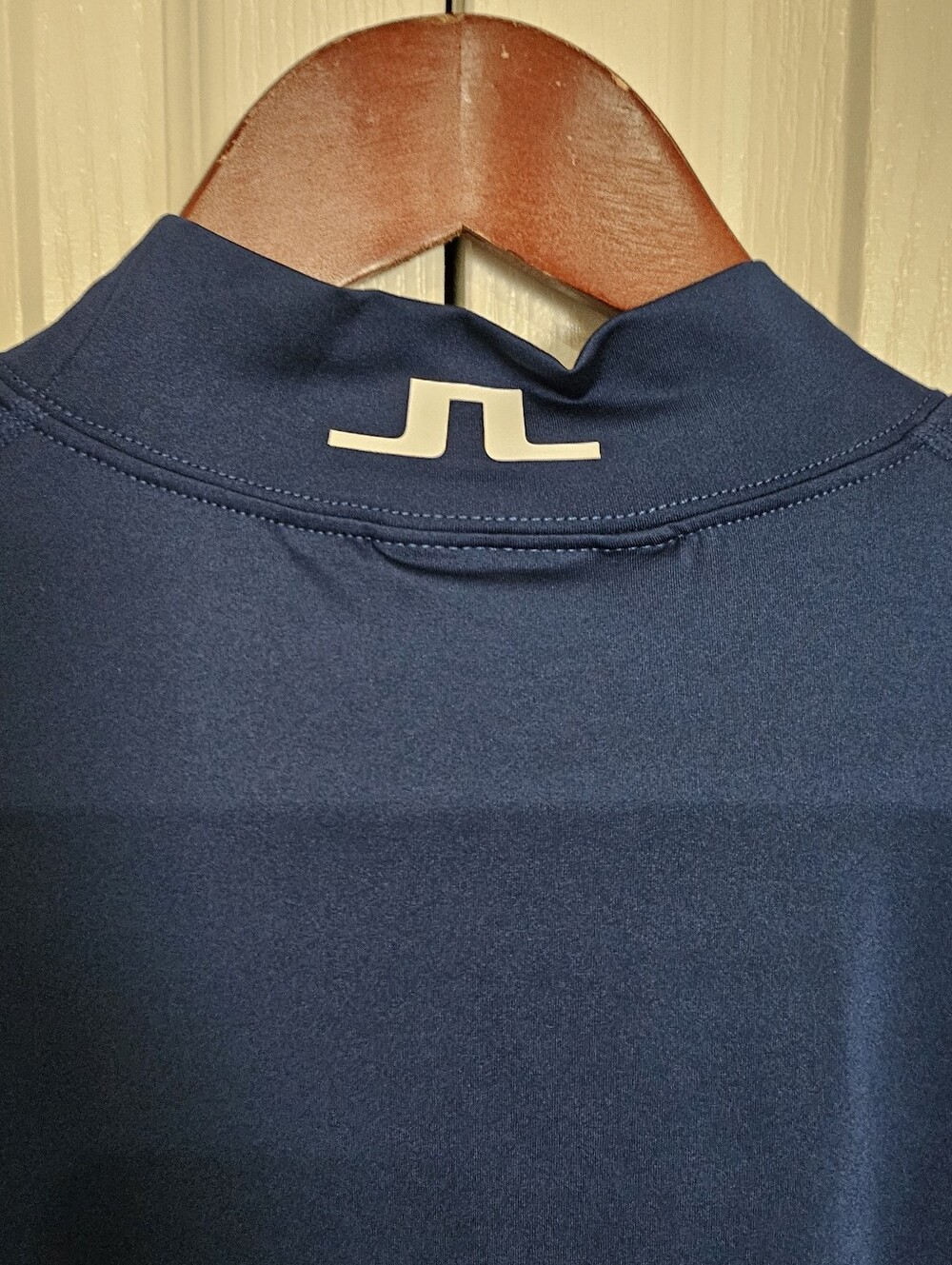 J.Lindeberg Aello Soft Compression Shirt XI Blue Mock Neck Golf Athletic Base. - Picture 9 of 14